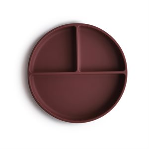 Mushie Silicone Plate - Woodchuck